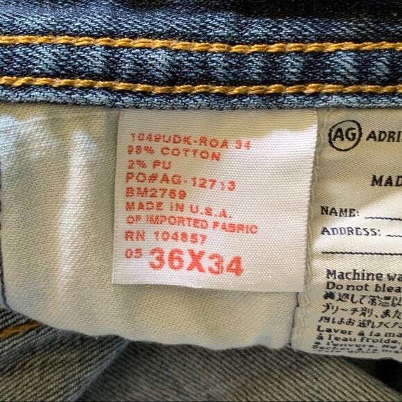 Adriano Goldschmied The Protege Jeans Distressed Straight Leg Blue Size 36 x 29 - Picture 8 of 10